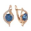 Women’s Fashion Rose Gold Blue Zircon Earrings Earrings 12