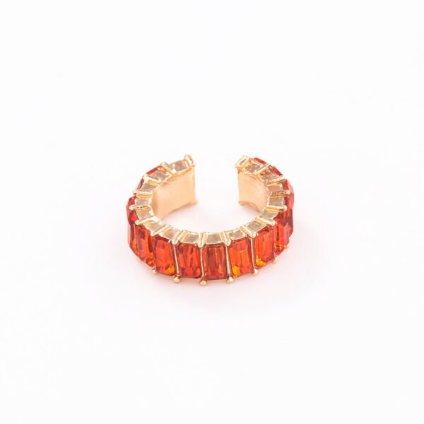 Fashion C-shaped Ear Clip With Colored Diamonds Earrings 11