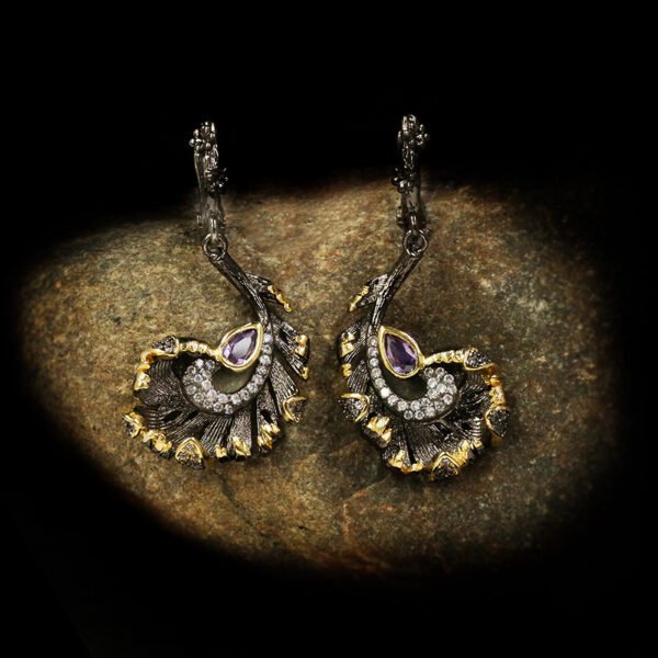 Black And Gold Two-tone Earrings Earrings 5