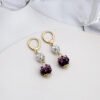 Women’s Purple Diamond Ball Earrings Earrings 11