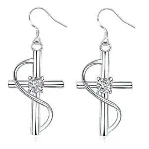 2018 New Cross-border Popular Elongated Cross Earrings Earrings