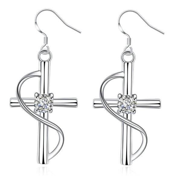 2018 New Cross-border Popular Elongated Cross Earrings Earrings 3