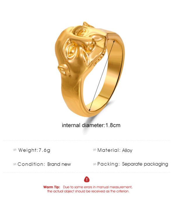 Retro Abstract Face Ring Exaggerated Personality Creative Alloy Rings 6
