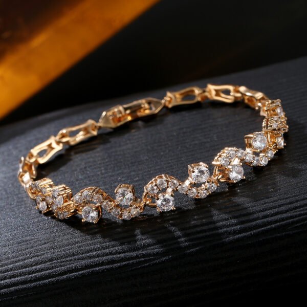 Zircon Wave Bracelet Electroplating Real Gold Diamond Bracelet Wholesale Does Not Fade Bracelets 7