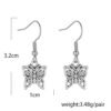 Simple Bright Rhinestone Glossy Rose Ear Hook Earrings 10