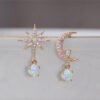 Fashion Women’s Asymmetric Moon Star Earrings Earrings 9