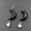 Natural Tigereye Moon Earrings Fashion OL Pearl Earrings AliExpress Amazon Sources Earrings 15