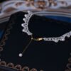 Lace Vintage Multilayer Round Lady Pearl Necklace 18K Gold Adjustable Choker Necklaces 15