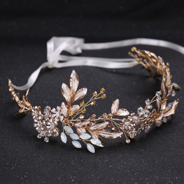 New Handmade Hairband Gold Leaf Headdress Bridal Hair Accessories Bridal Jewelry Accessories 9