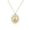 Copper Plated Gold Micro Inlaid Zircon Hollow Geometry Pendant Necklace Necklaces 15