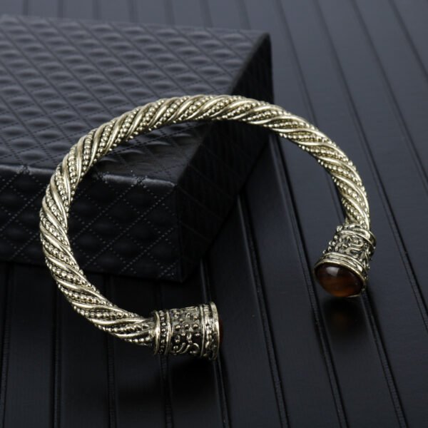 Ancient Gold Domineering Stripes Nordic Viking Bracelet Tiger Eye Bracelet Bracelets 3