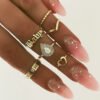 Popular Fashion Geometric Joint Ring Set Rings 17