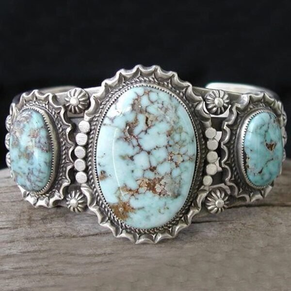 Fashion Simple Retro Love Turquoise Ring Rings 4