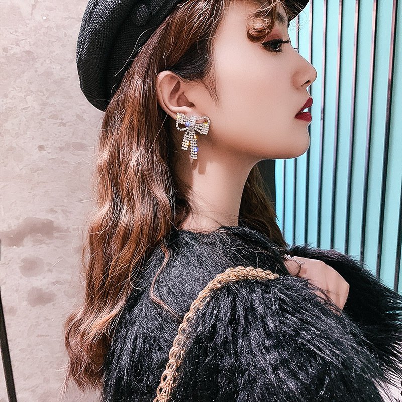 Silver Needle Super Zircon Earrings Women’s Temperament Long Style Earrings 6 Silver Needle Super Zircon Earrings Women’s Temperament Long Style Earrings 6