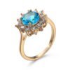 European and American fashion gold-plated zircon ring ladies jewelry Rings 6