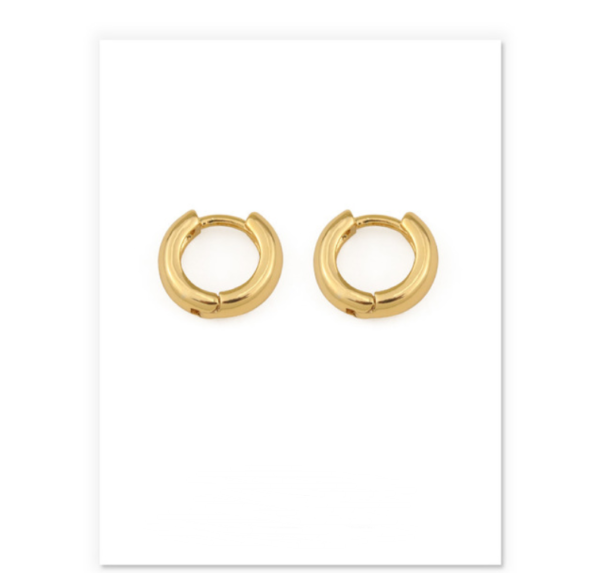 8K Gold Minimalist Earrings Earrings 4