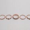 European And American Jewelry Rose Gold Stackable Diamonds Set Of Five Sets Of Rings BohemiaJ Rings 19