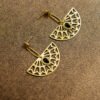 European And American 316 Stainless Steel Fan Earrings Earrings 10