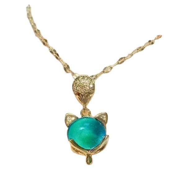 Women’s Thermochromic Fox Titanium Steel Necklace Necklaces 5
