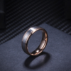 Fine Brushed Rose Gold Tungsten Ring Rings 10
