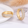 Gold Semi-glossy Semi-lug Ear Buckle Korean Version Of The New Round Earrings Jewelry Earrings 14