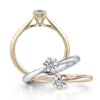 Diamond-encrusted simulation diamond ring Gold-colored rose gold wedding diamond female ring Rings 4