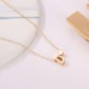 Fashion Exquisite Initial Gold And Silver Clavicle Chain Necklaces 17