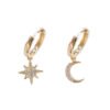 Classic Craftsmanship Full Diamond Star Moon Asymmetrical Earrings Earrings 12 Classic Craftsmanship Full Diamond Star Moon Asymmetrical Earrings Earrings 12