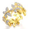 Butterfly Points Female Flower Plated Real Gold Ring OurSpecialSelection 12