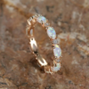 Gold Plated Zircon Oval Opal Eternity Ring BestSelling 11 Gold Plated Zircon Oval Opal Eternity Ring BestSelling 11