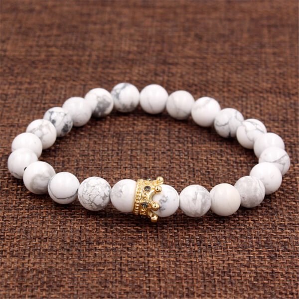 Natural pure white pine blue gold stone hand skewers Accessories 7