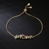 Gold Bracelet Personalized Color Zirconium MOM Jewelry Gift Bracelets 11