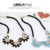 Clavicle Chain Beach Vacation Wind Sun Flower Short Necklace Retro Three Flower Necklace Korean Wholesale Necklaces 17