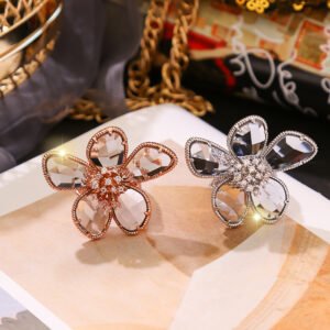 Zircon petal adjustable ring Rings 3