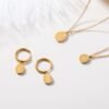 Earrings And Necklace Set 18K Gold Fashion Simple Earrings 8