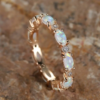 Gold Plated Zircon Oval Opal Eternity Ring BestSelling 10 Gold Plated Zircon Oval Opal Eternity Ring BestSelling 10