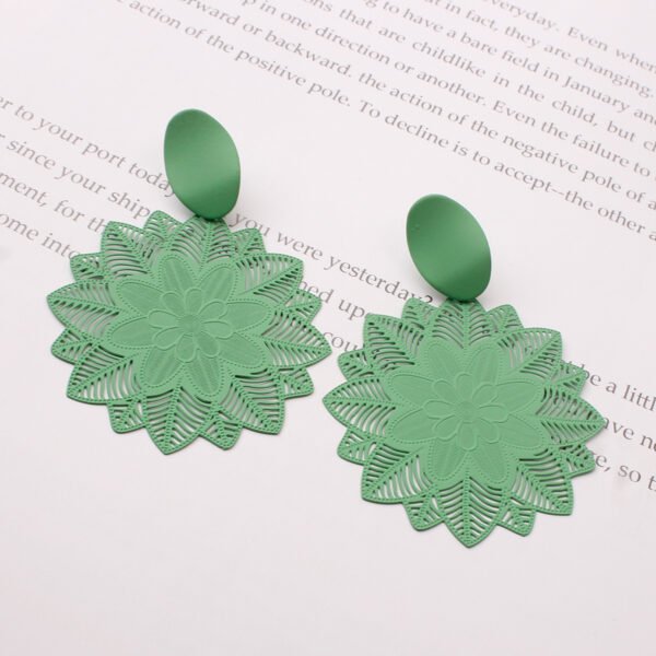 Exaggerated Sen-line Black Flower Earrings Earrings 6