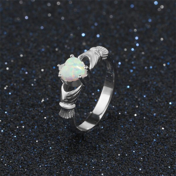 24K White Gold Plated Gemstone Ring BestSelling 5