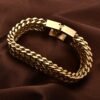 Stainless steel jewelry men and women gold double-layer grinding chain bracelet Bracelets 16