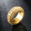 Gold-plated micro-set zircon ring Rings 10