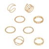 New Gold Ring 8-piece Set Joint Ring Ring Personality Rings 10