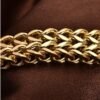 Stainless steel jewelry men and women gold double-layer grinding chain bracelet Bracelets 22