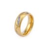 Fashionable Titanium Steel 18K Gold New Couple Rings Rings 11