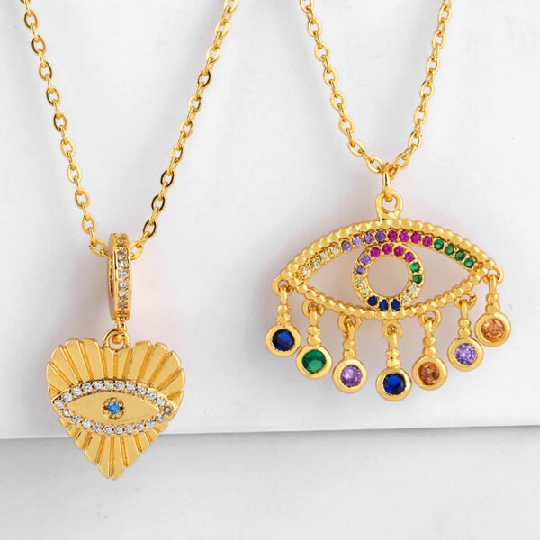 Simple female wild devil’s eye pendant necklace jewelry Necklaces 7