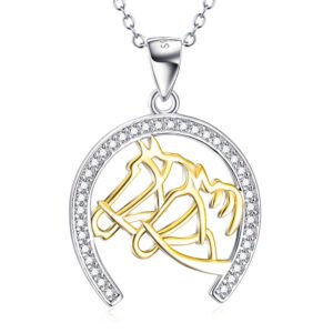 Gold Plated Collarbone Chain Of Horse Head Necklaces