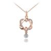Elegant Heart Rose Gold Pendant Necklaces 9