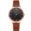 PU leather strap rose gold fashion casual fashion watch ladies black dial watch female models watches 16 PU leather strap rose gold fashion casual fashion watch ladies black dial watch female models watches 16