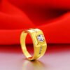 Gentleman Temperament Plated 24k Yellow Gold Ring For Men Rings 17 Gentleman Temperament Plated 24k Yellow Gold Ring For Men Rings 17