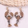 Lobster Stud Earrings Color Diamond Earrings Earrings 15