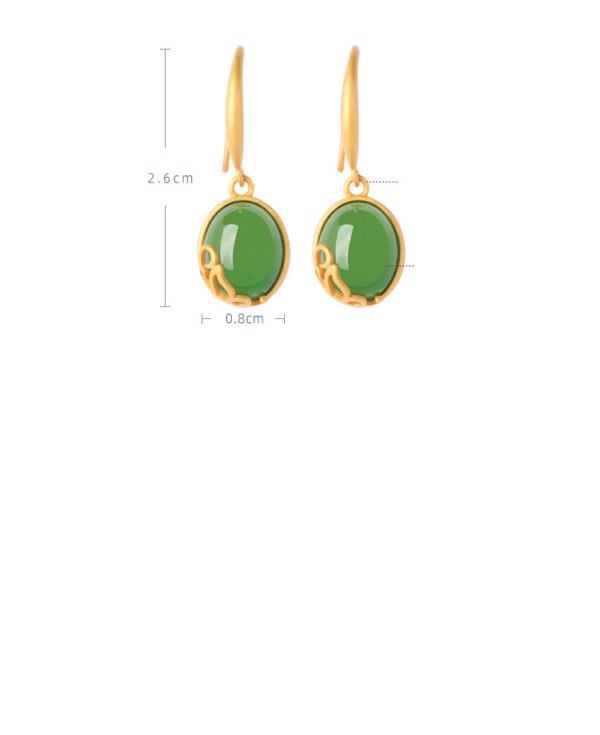 Forbidden City Wings Flying Sterling Silver Ancient Method Gold Hetian Jade Earrings Earrings 4